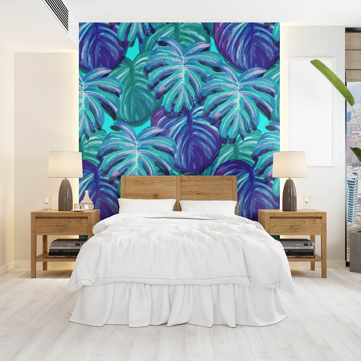 Fototapet Blue Leaves 4