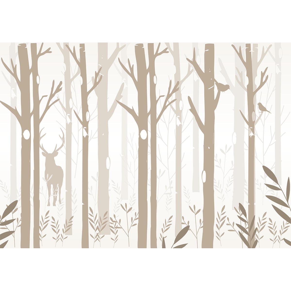 Fototapet Cerb printre copaci 1