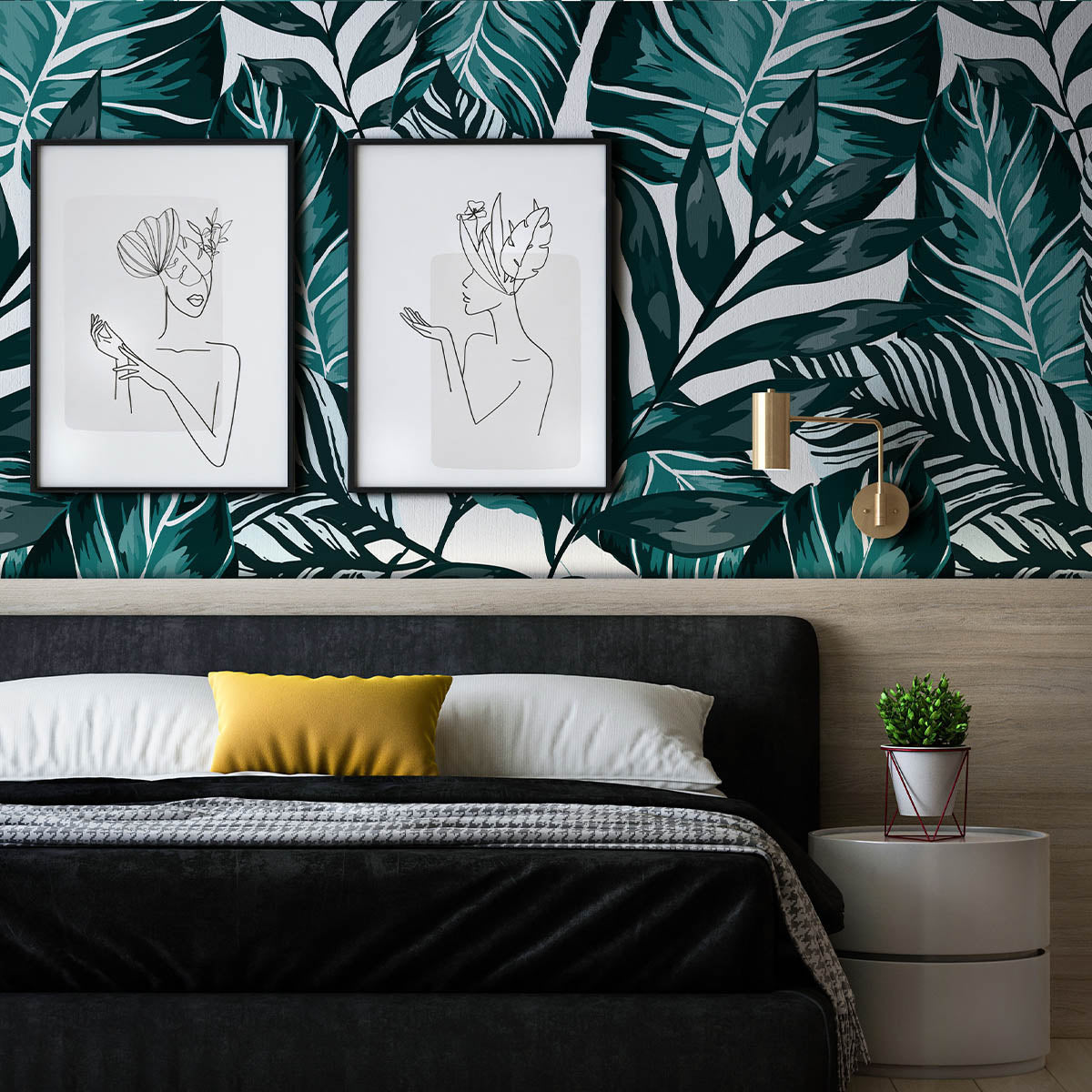 Fototapet Frunze Aquarel 6