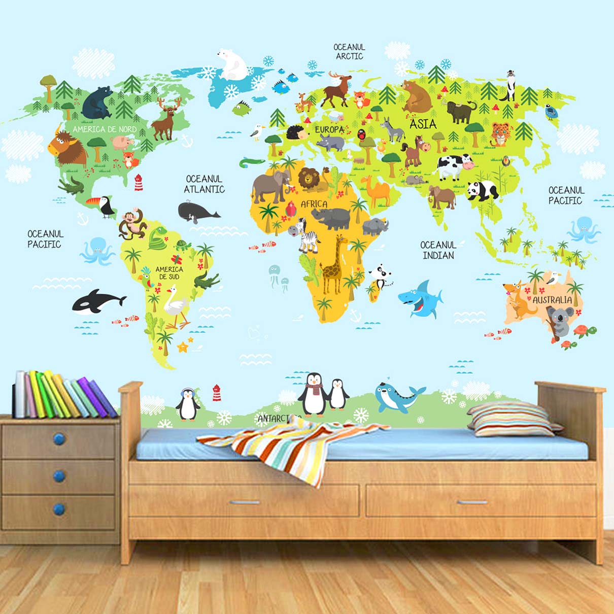 Fototapet Harta Animalelor 1