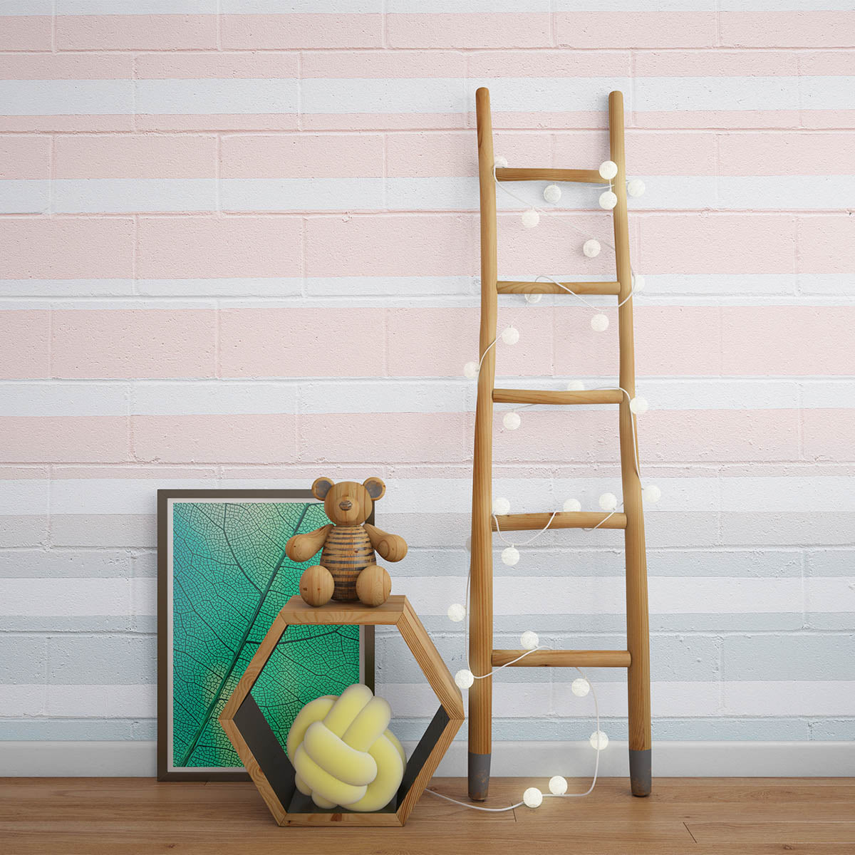 Fototapet Rainbow brick 1