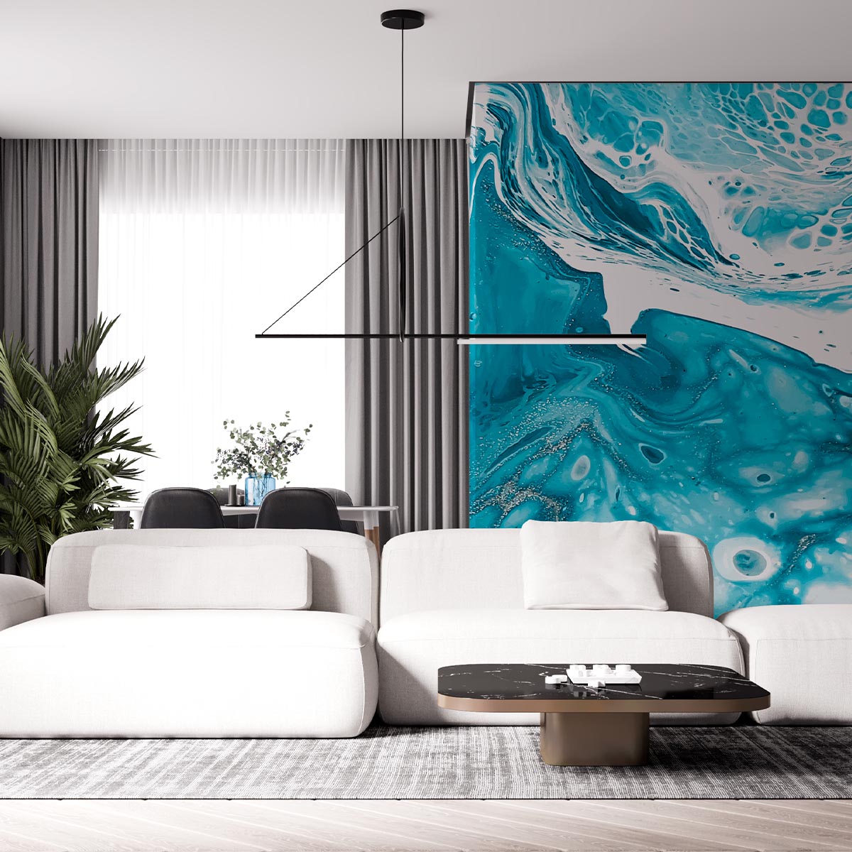 Fototapet Valuri in ulei 6