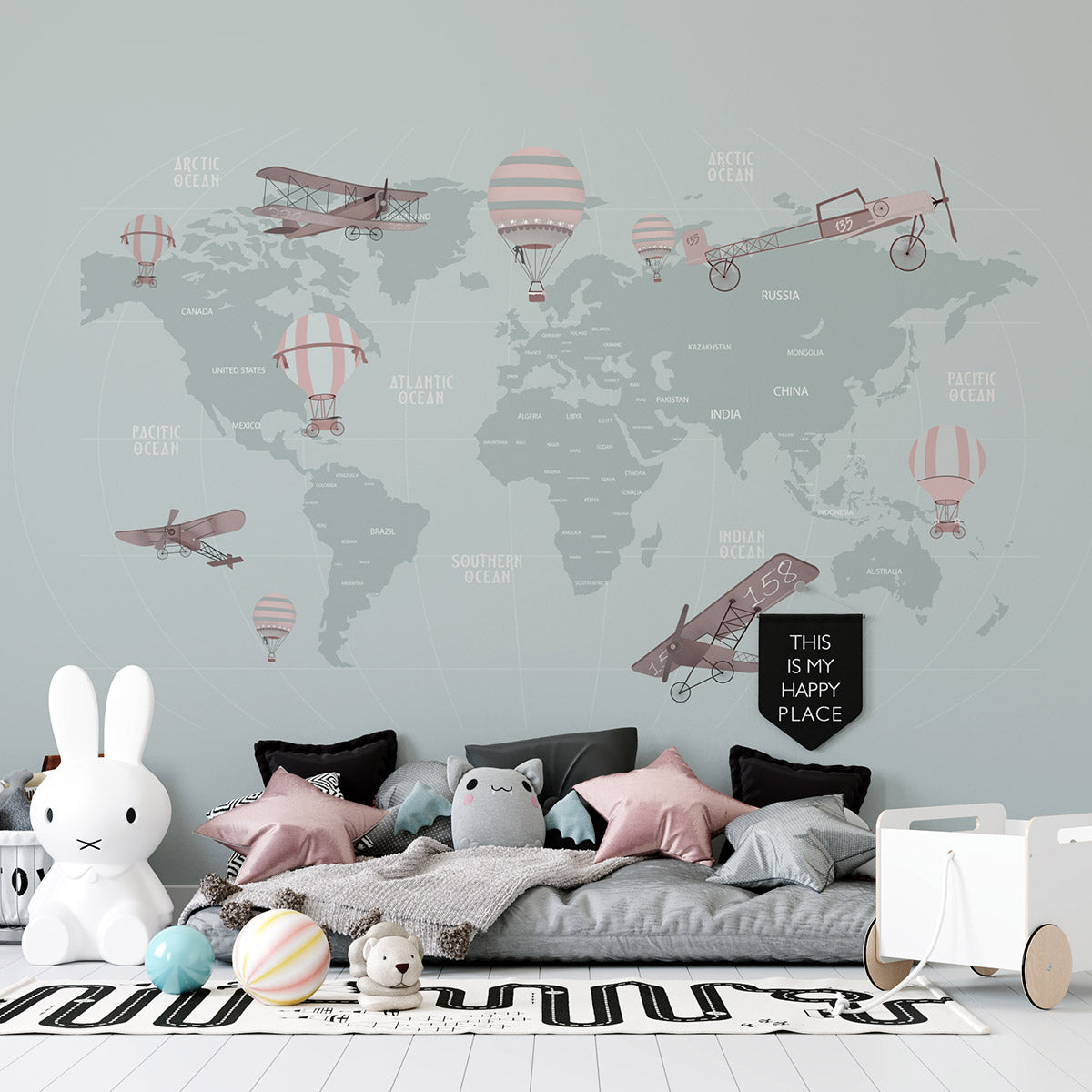 Fototapet copii Harta albastra 1