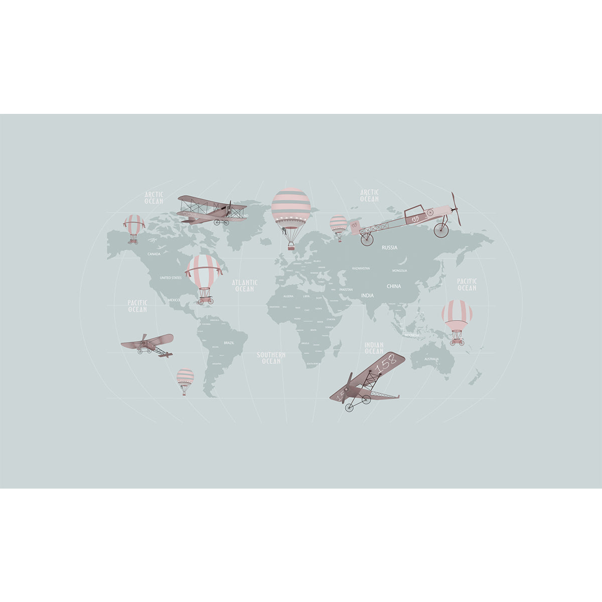 Fototapet copii Harta albastra 1