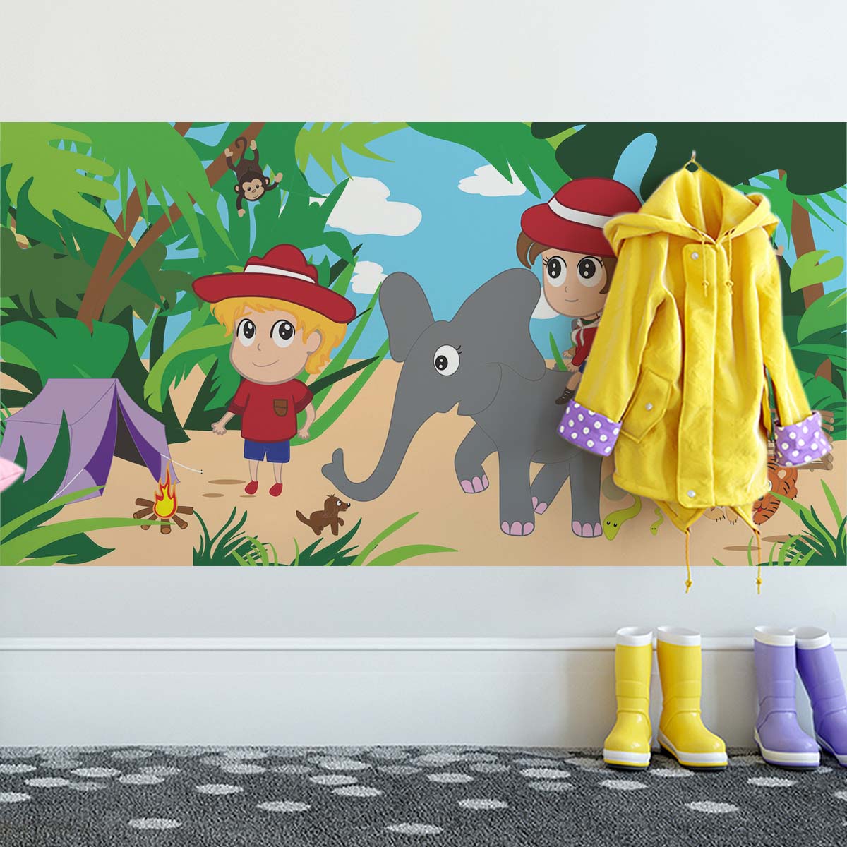 Fototapet copii Plimbare prin jungla 1