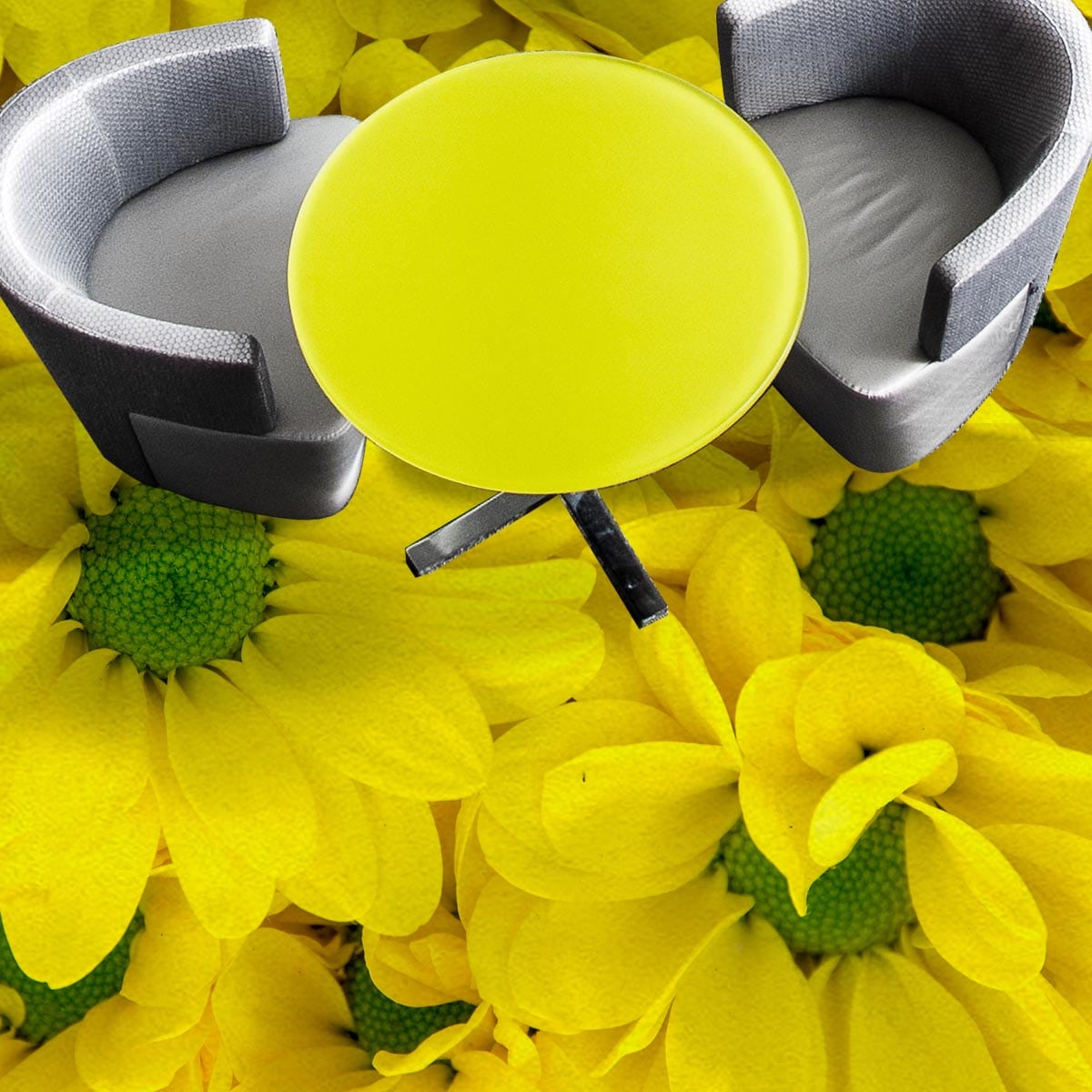 Fototapet podea Flori Galbene 1