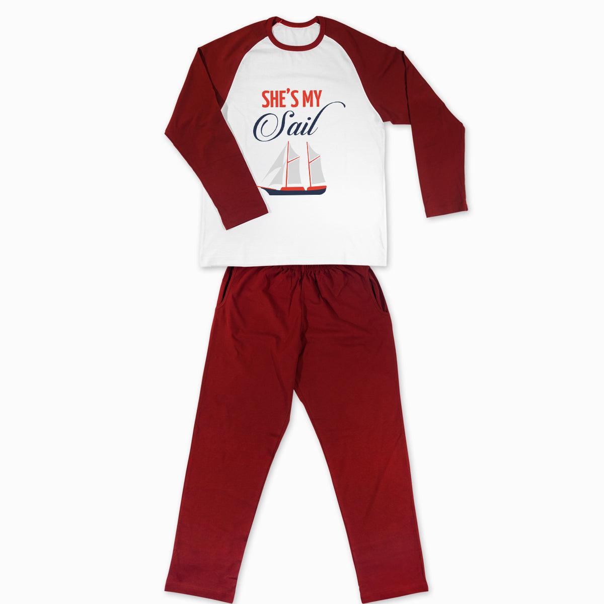 Pijamale Personalizate Cupluri Sail and Anchor