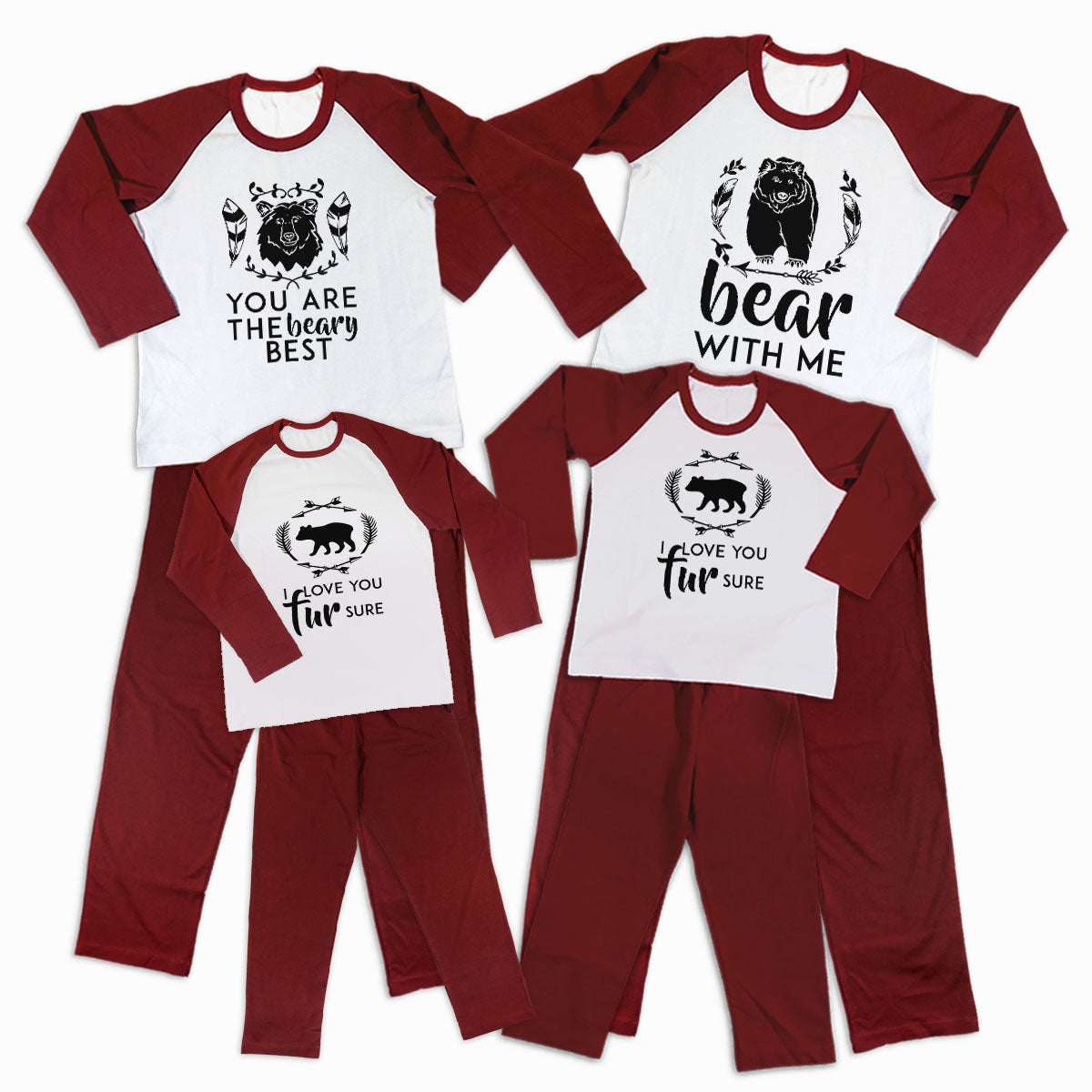 Pijamale Personalizate Familie Bear Love 3 1
