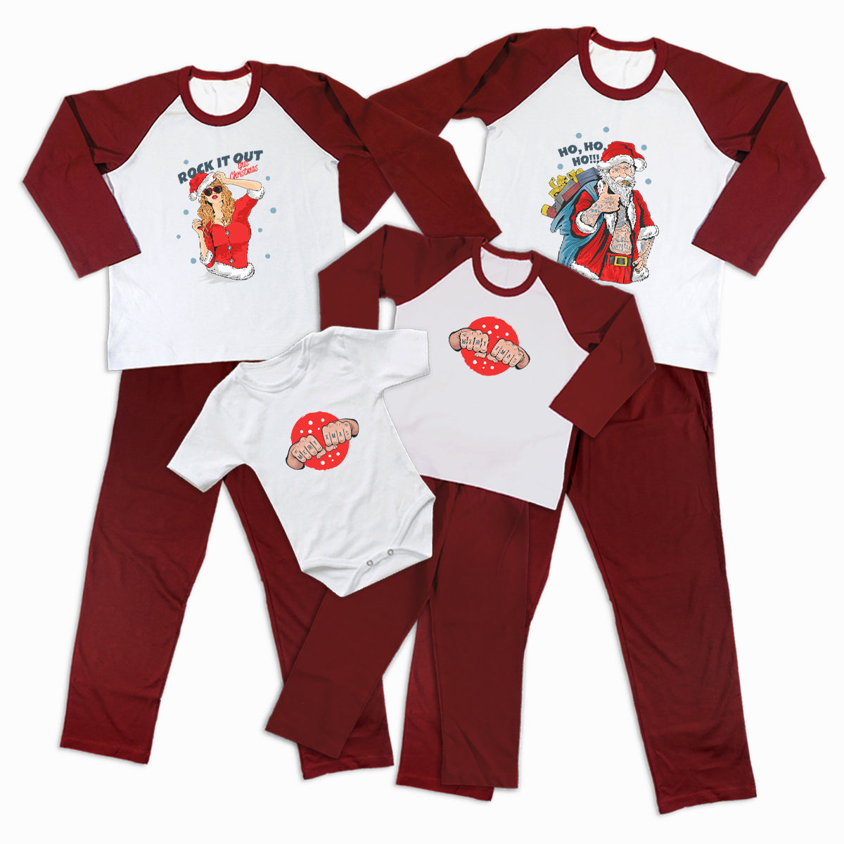Pijamale Personalizate Familie Christmas Rock 2
