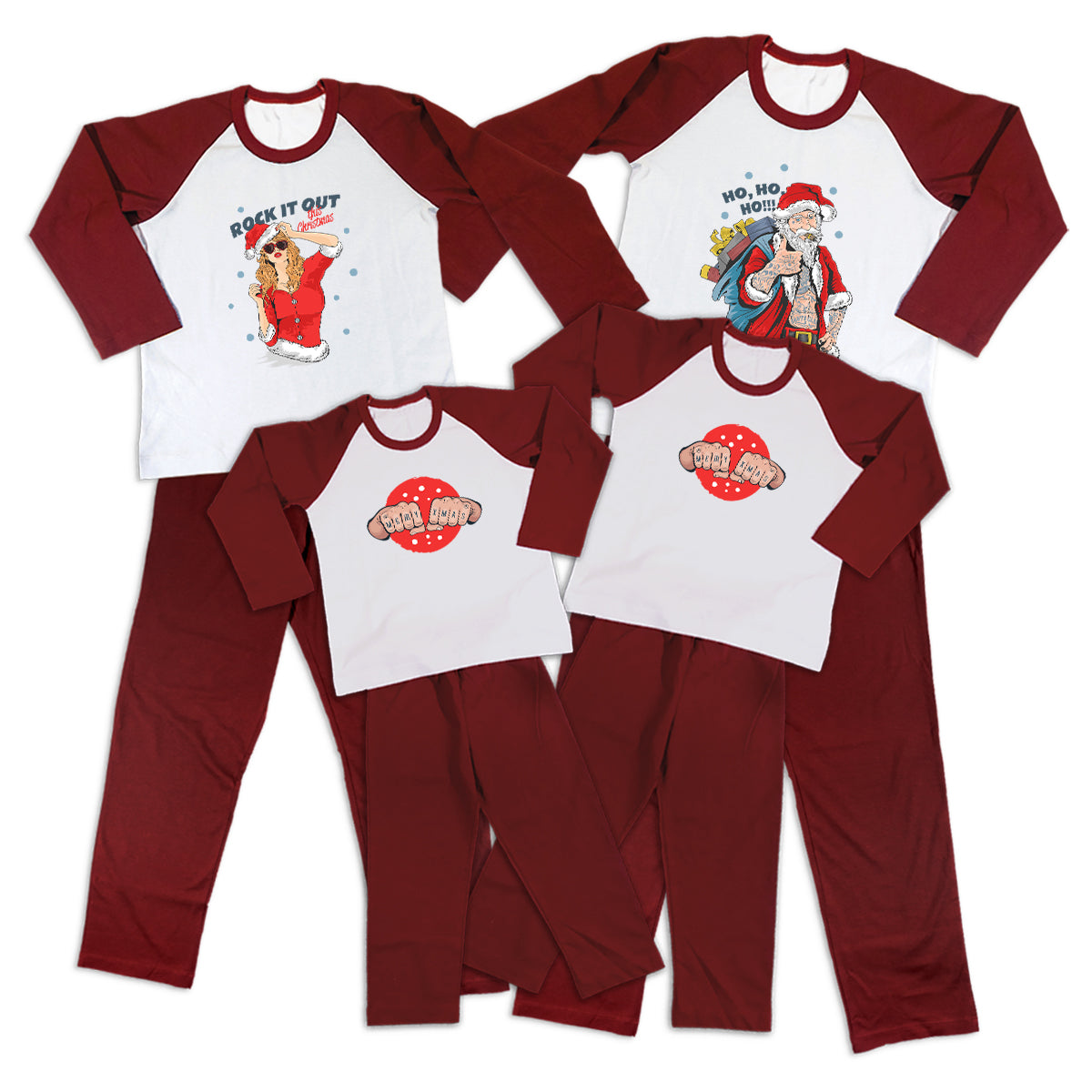 Pijamale Personalizate Familie Christmas Rock 3