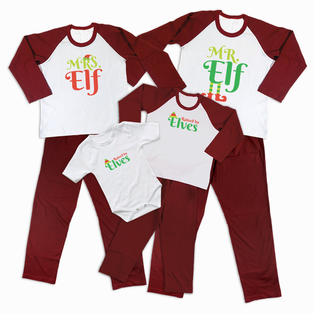 Pijamale Personalizate Familie Elf Family 2