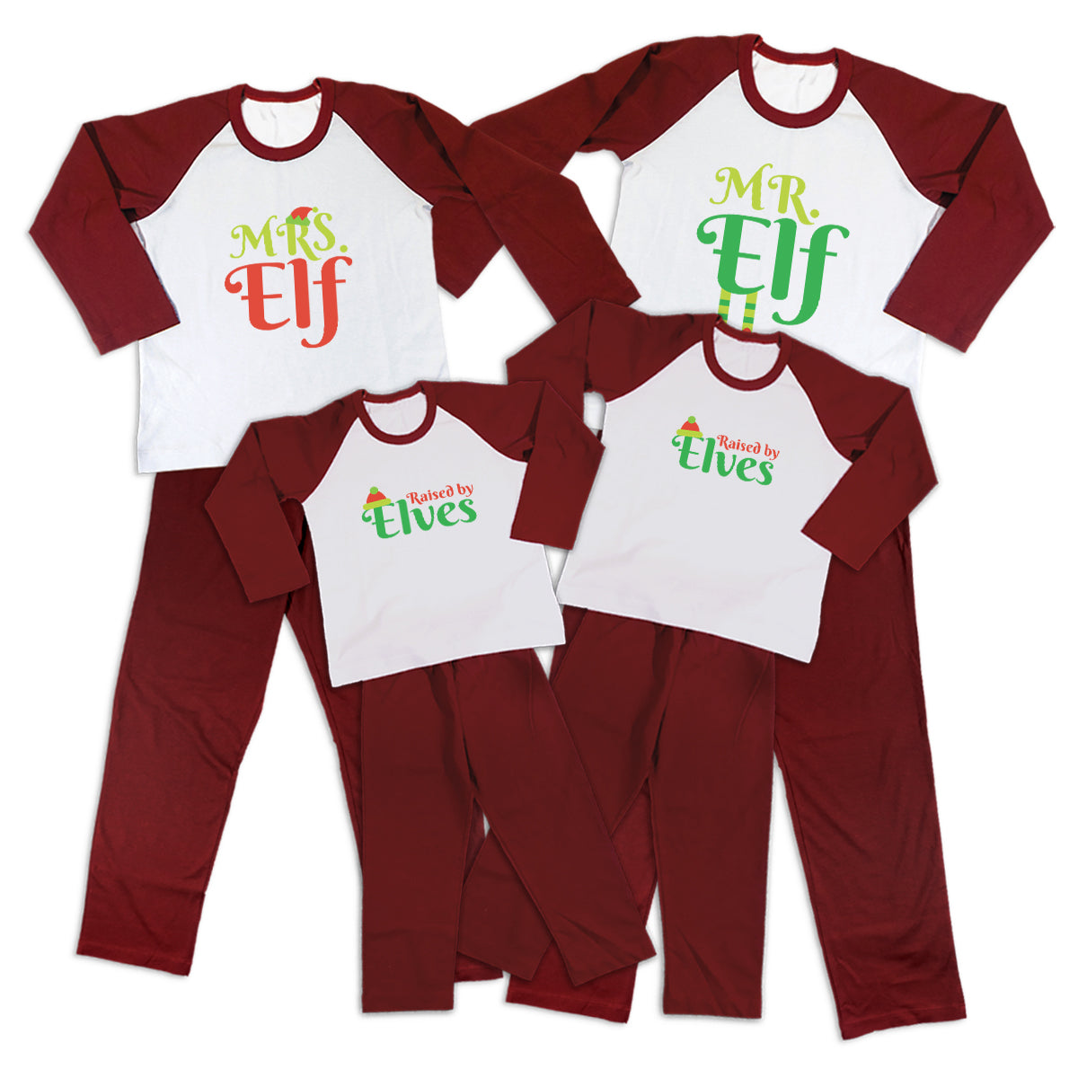 Pijamale Personalizate Familie Elf Family 3