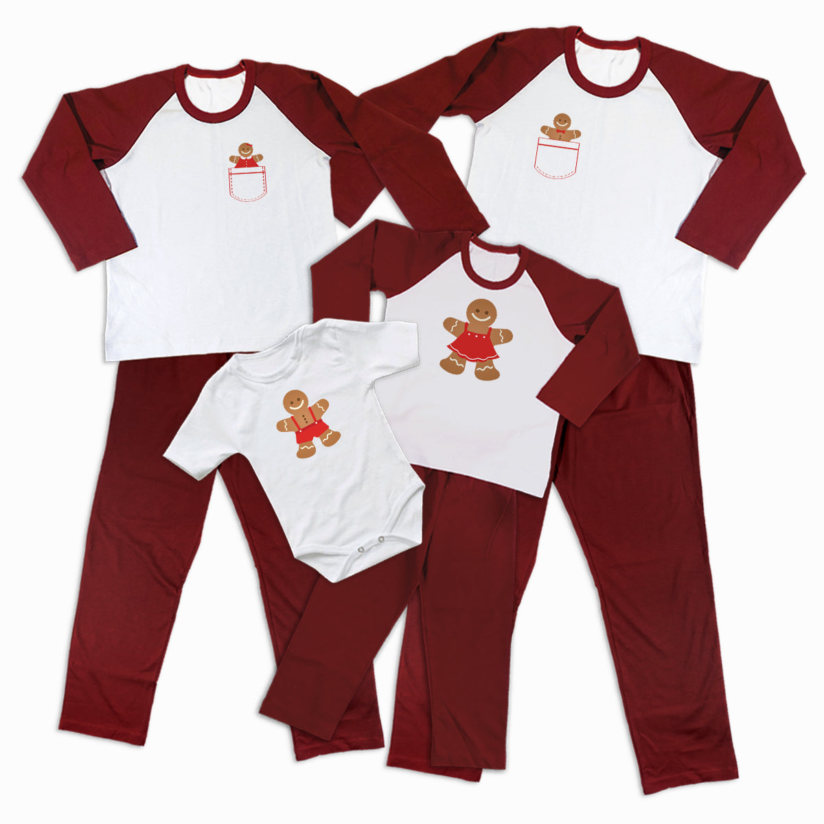 Pijamale Personalizate Familie Gingerbread Family 2