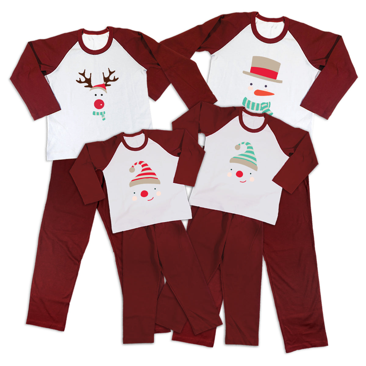 Pijamale Personalizate Familie Iarna in familie 3