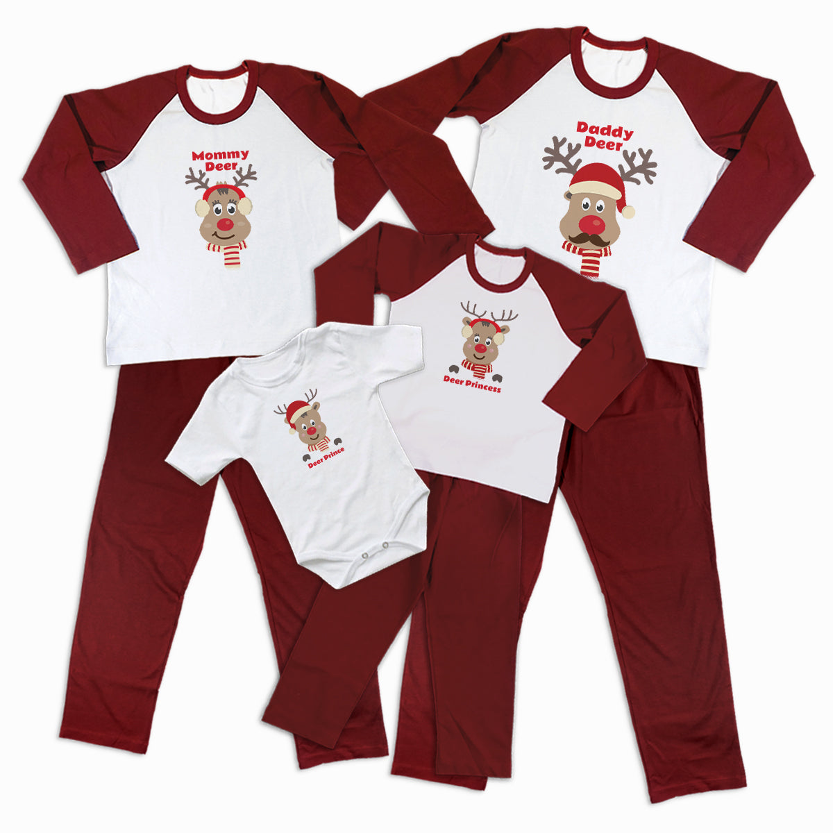 Pijamale Personalizate Familie Red Nose Family 2