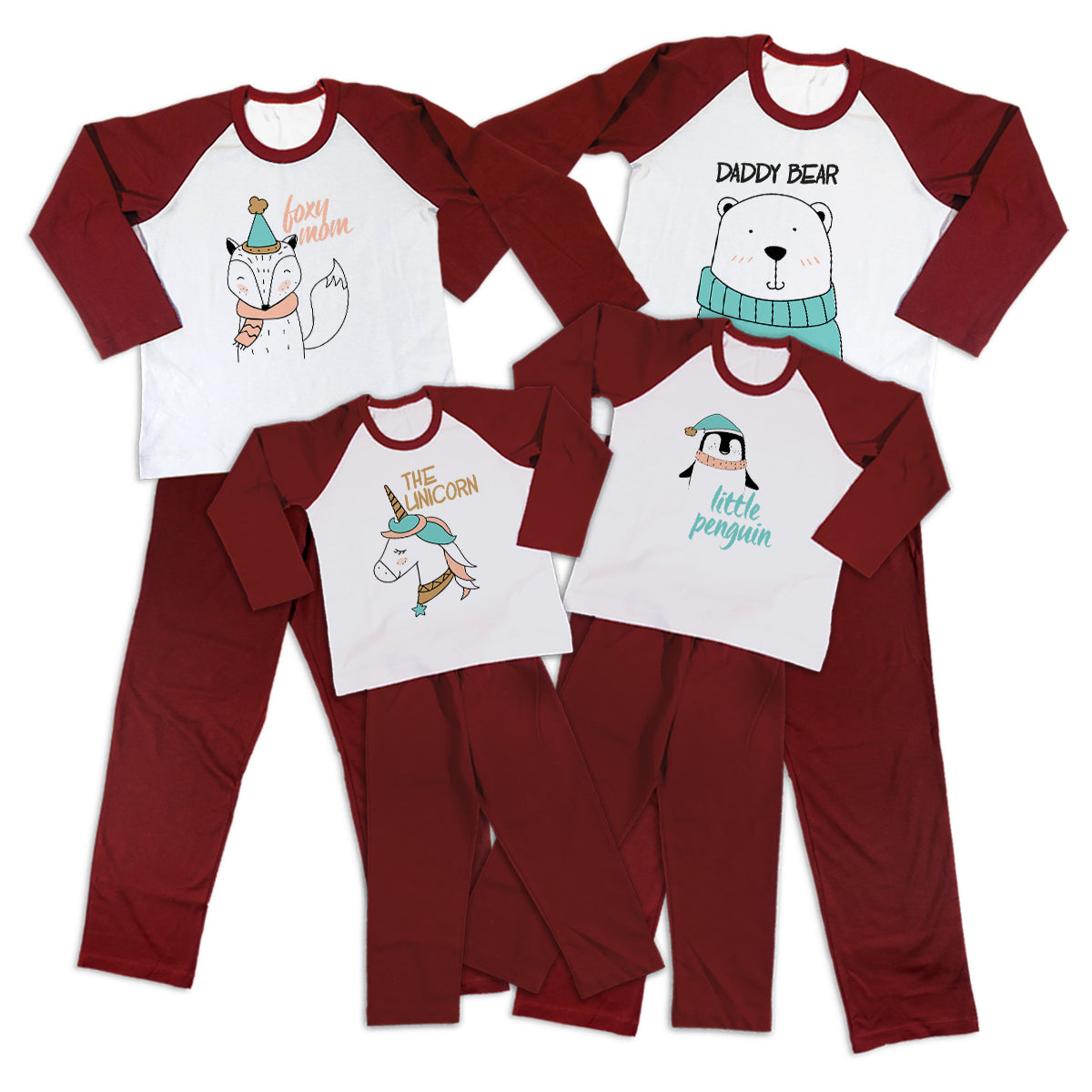 Pijamale Personalizate Familie Winter Sketch 3