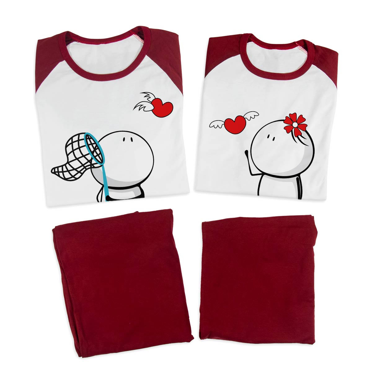 Pijamale personalizate cupluri Catch Love 2