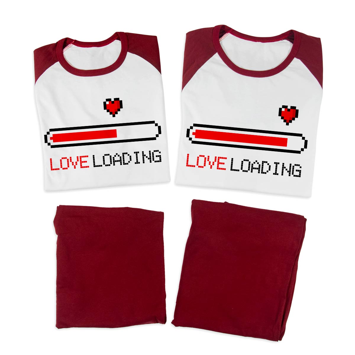 Pijamale personalizate cupluri Love Loading 2