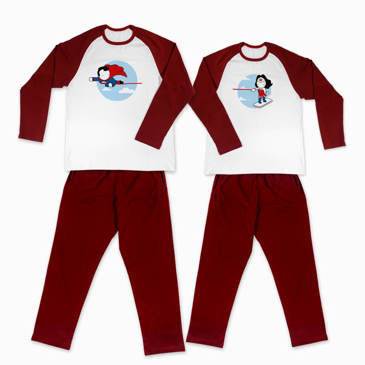 Pijamale personalizate cupluri Super Couple 1
