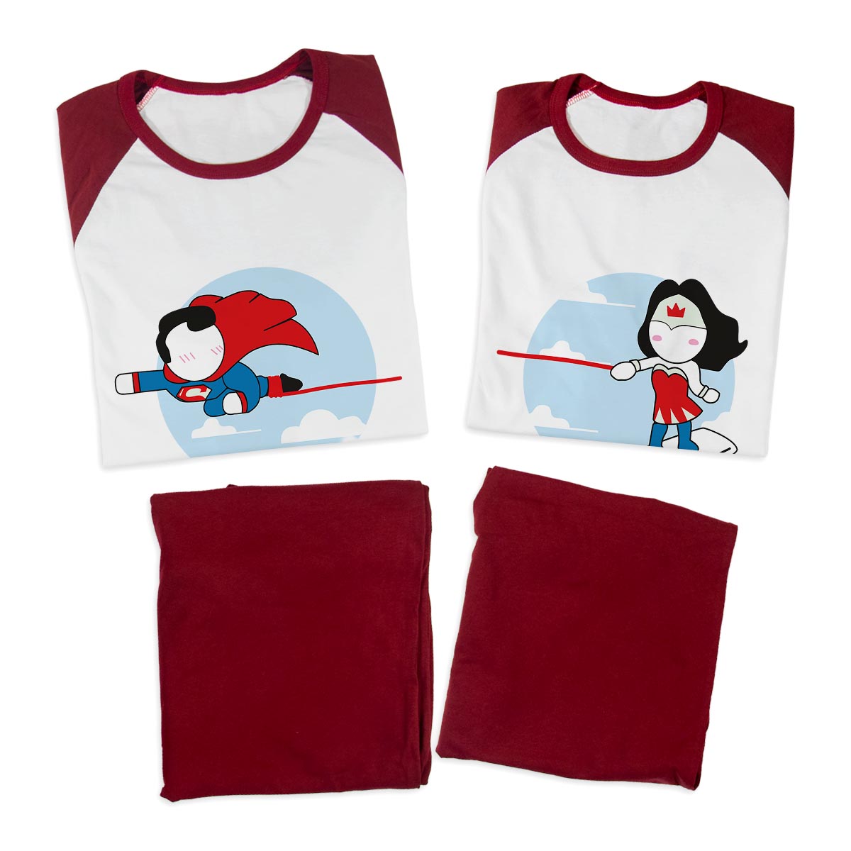 Pijamale personalizate cupluri Super Couple 2