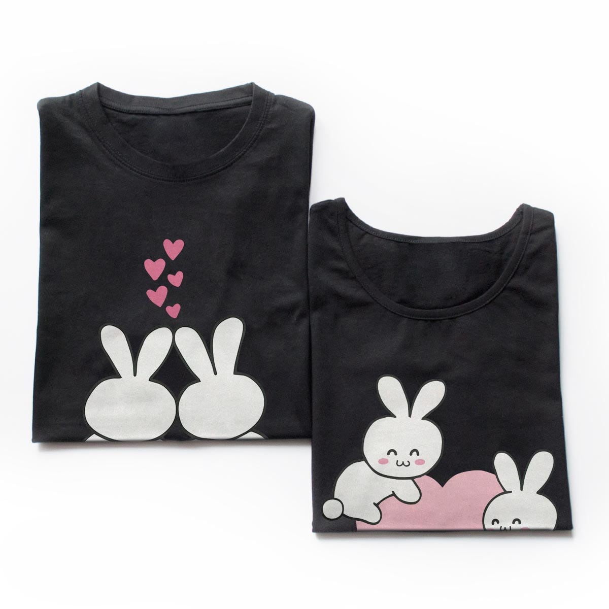 Tricouri cupluri - Bunnies in love1