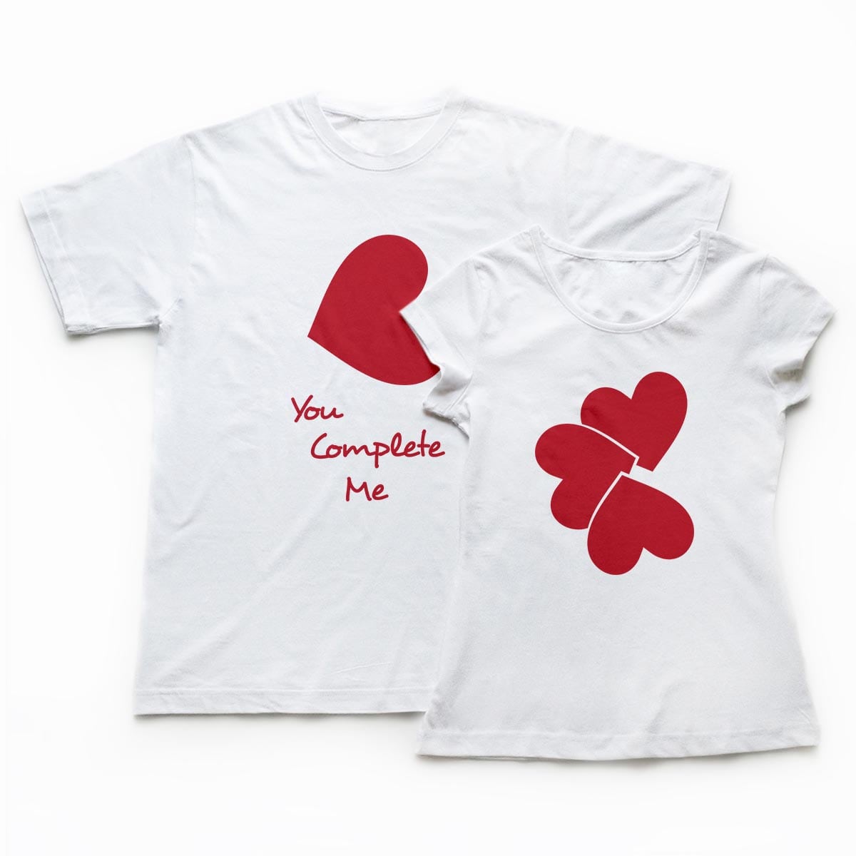 Tricouri cupluri - Complete heart1