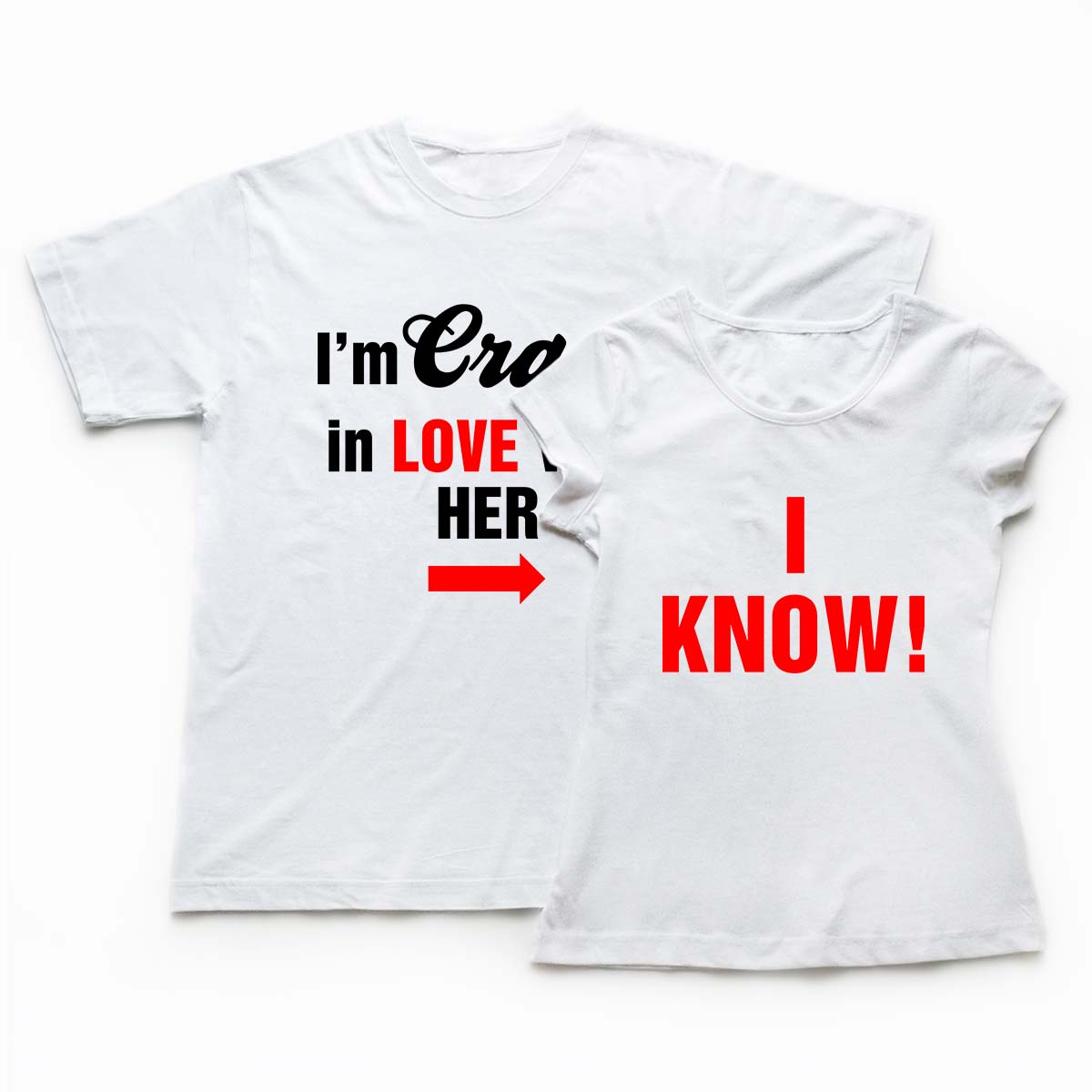 Tricouri cupluri - Crazy in love1