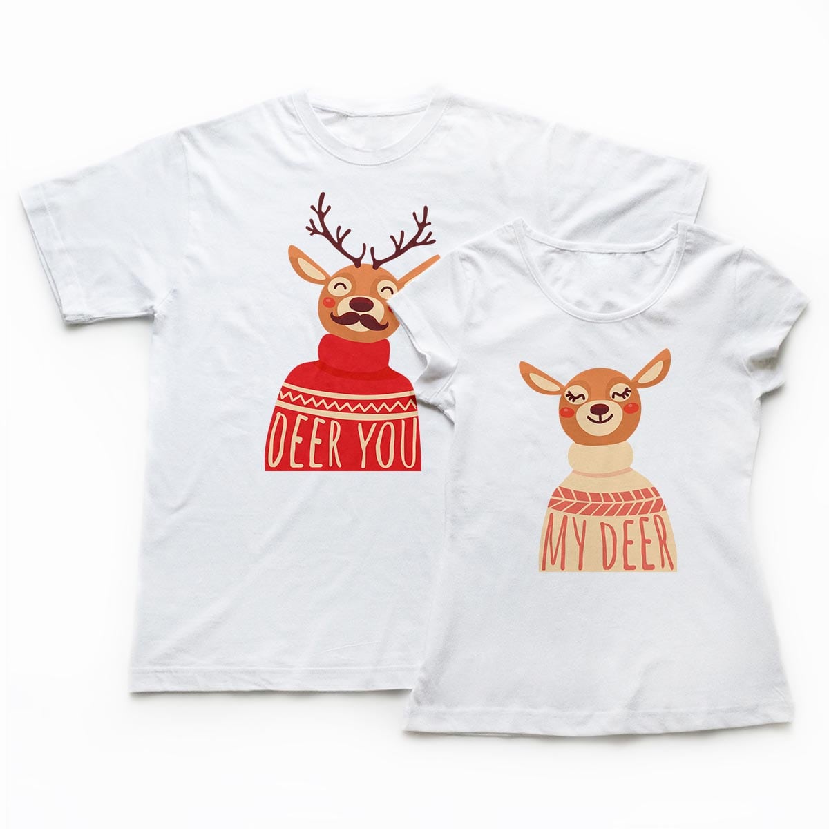 Tricouri cupluri Deer Couple1