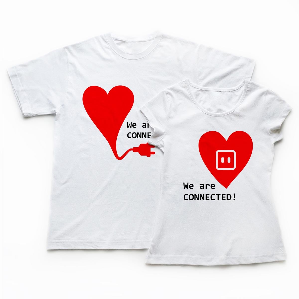 Tricouri cupluri - Electric love1