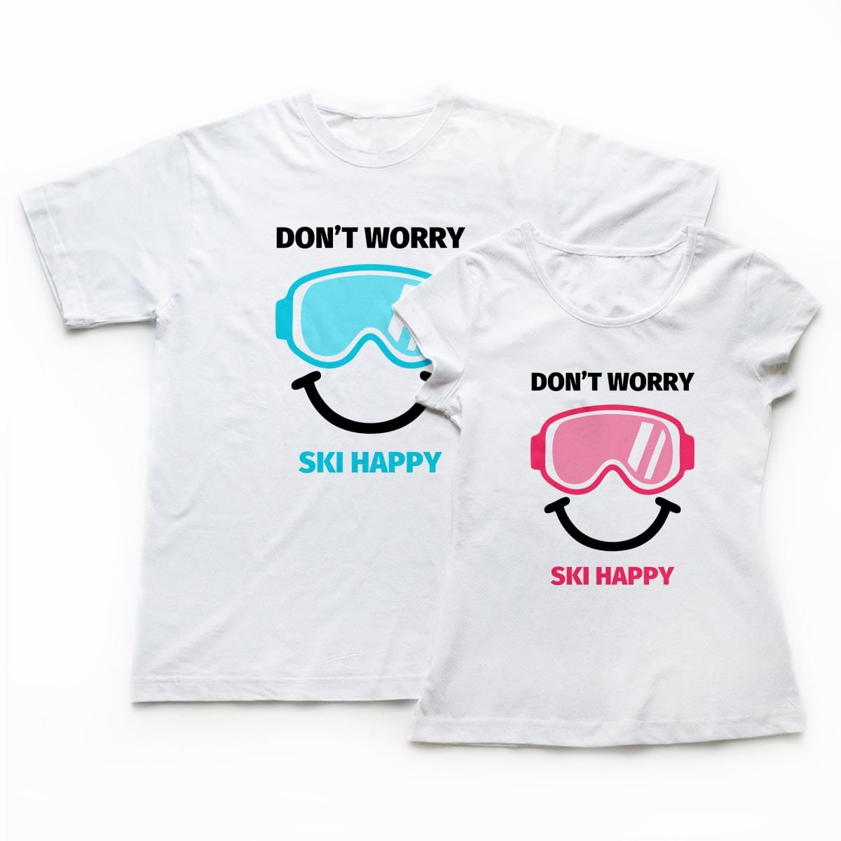 Tricouri cupluri Happy Ski 1