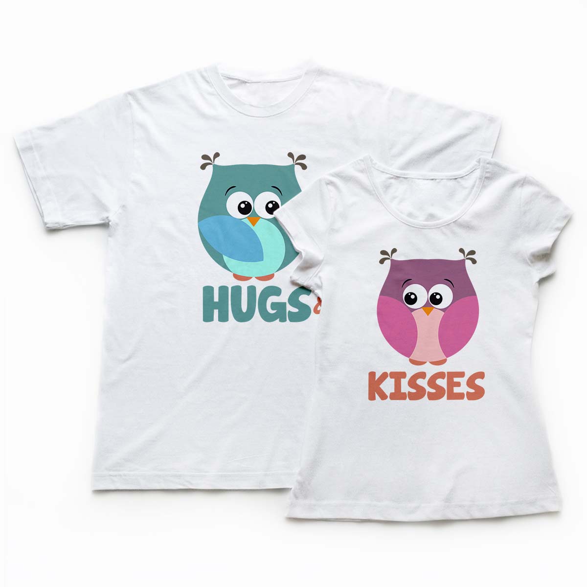 Tricouri cupluri - Hugs and kisses1