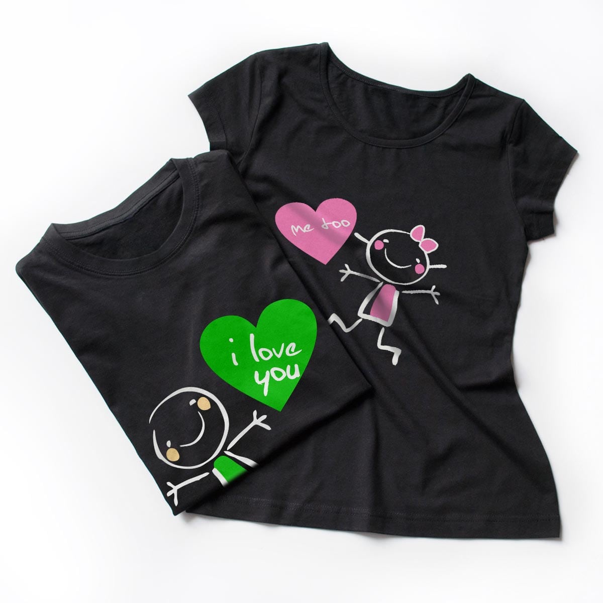 Tricouri cupluri - I love you 2