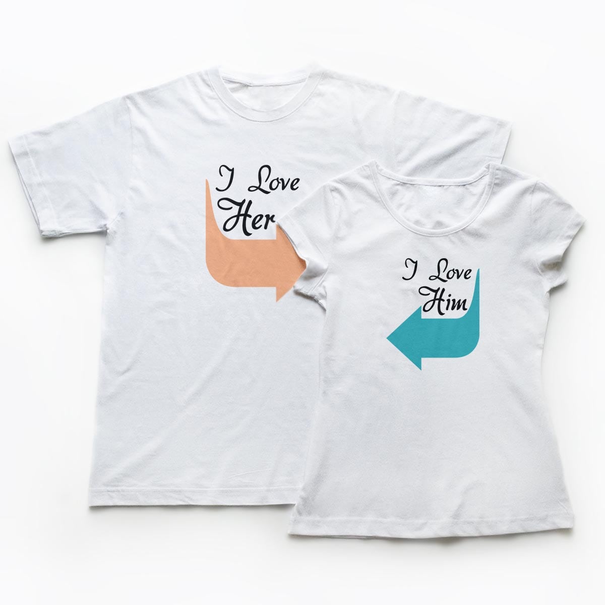 Tricouri cupluri - In Love alb 1