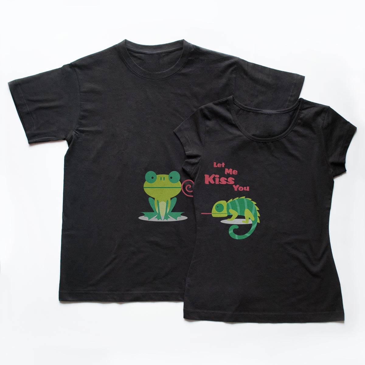 Tricouri cupluri - Kiss me negru1