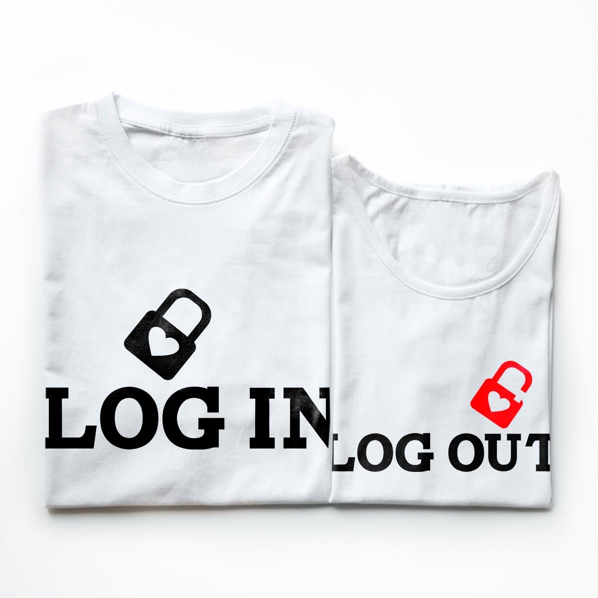 Tricouri cupluri - Log in 1