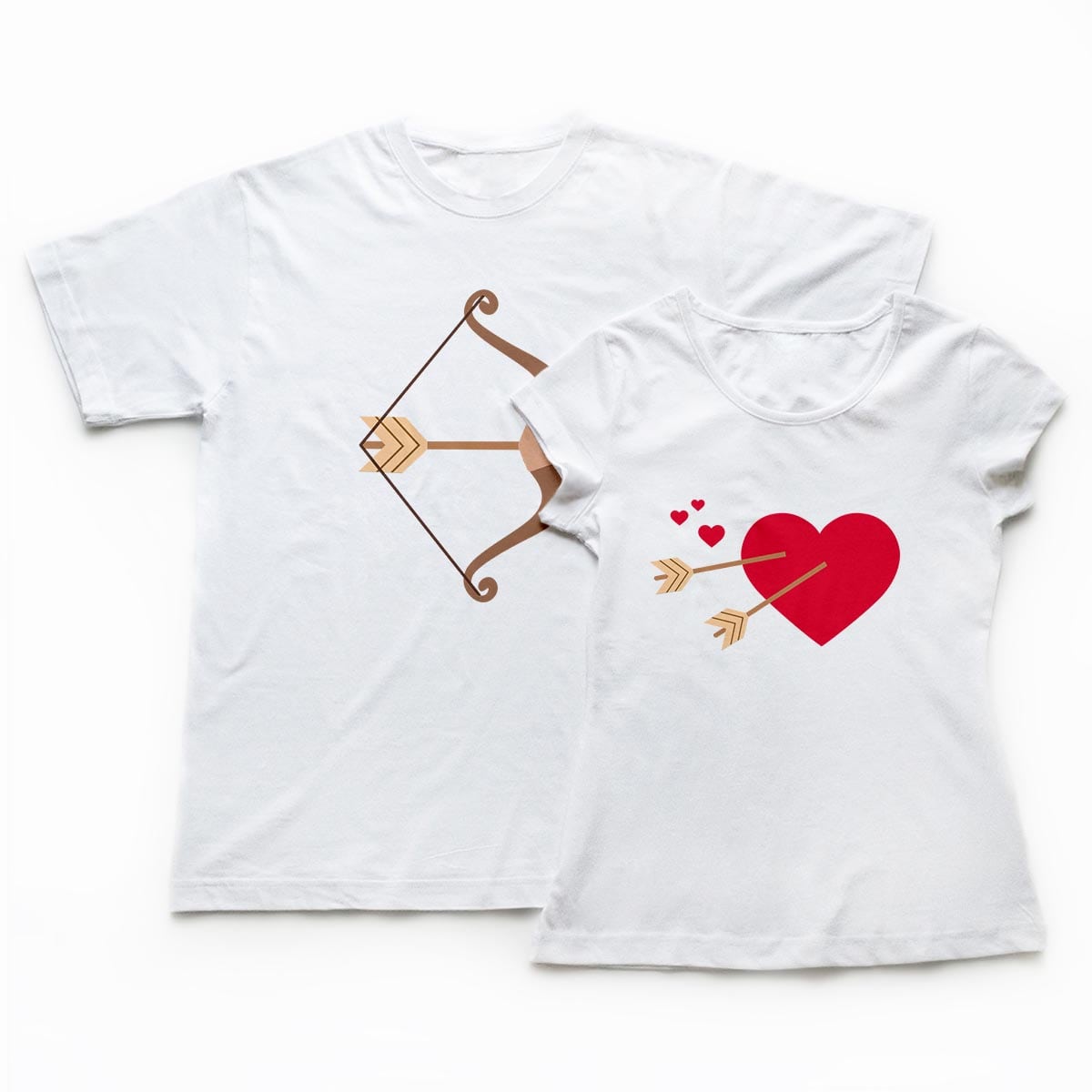 Tricouri cupluri Love Struck alb 1