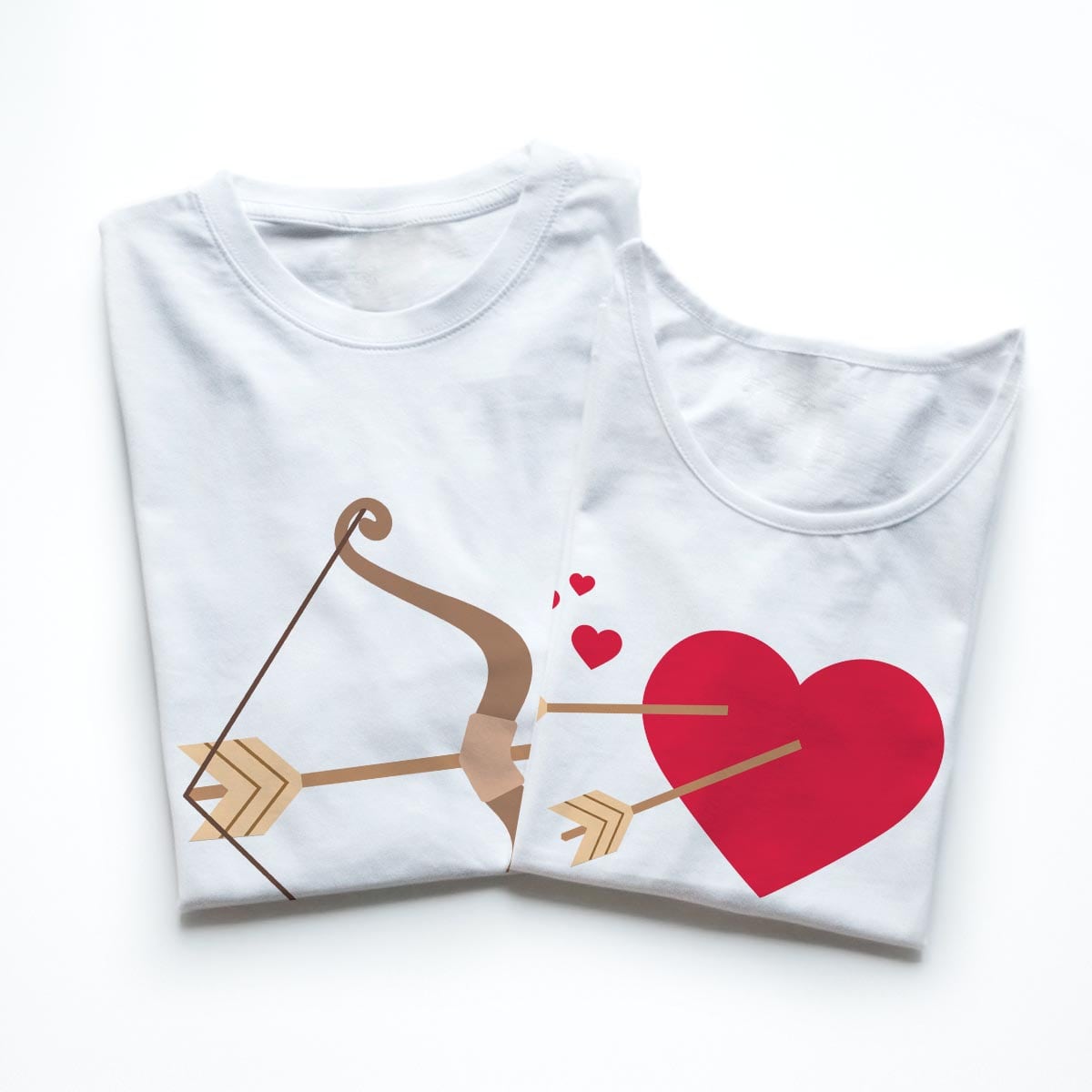 Tricouri cupluri Love Struck alb 1