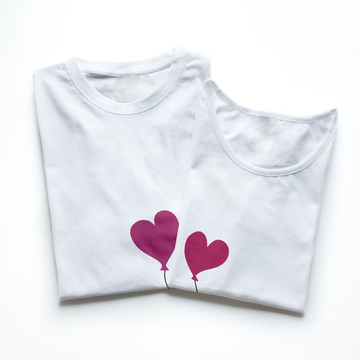 Tricouri cupluri - Love butterflies alb 1