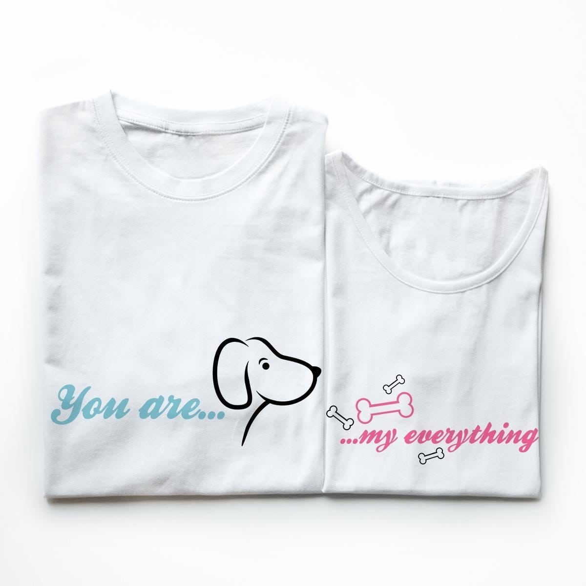 tricouri cupluri My everithing, set tricouri albe