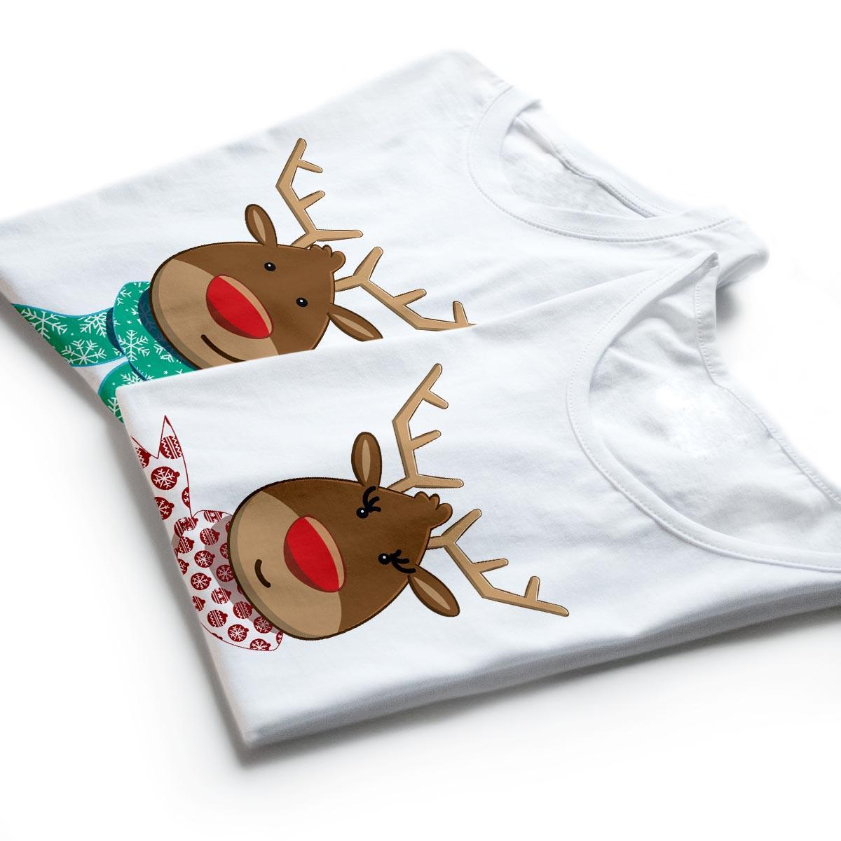 tricouri cupluri North Pole Love, set tricouri albe
