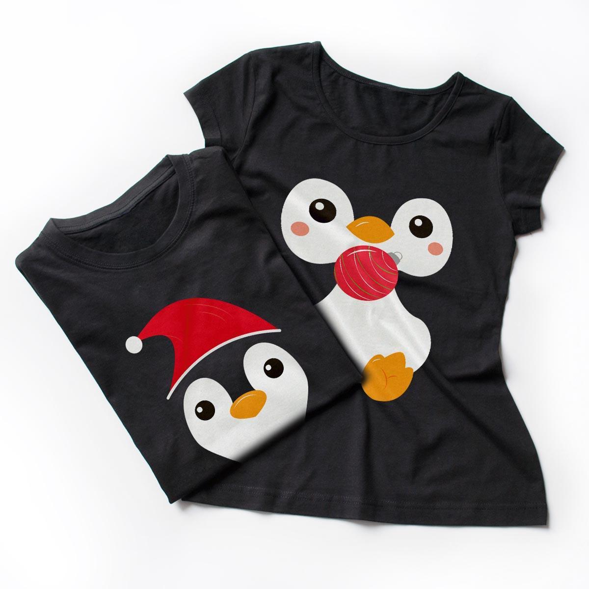 tricouri cupluri Penguin couple