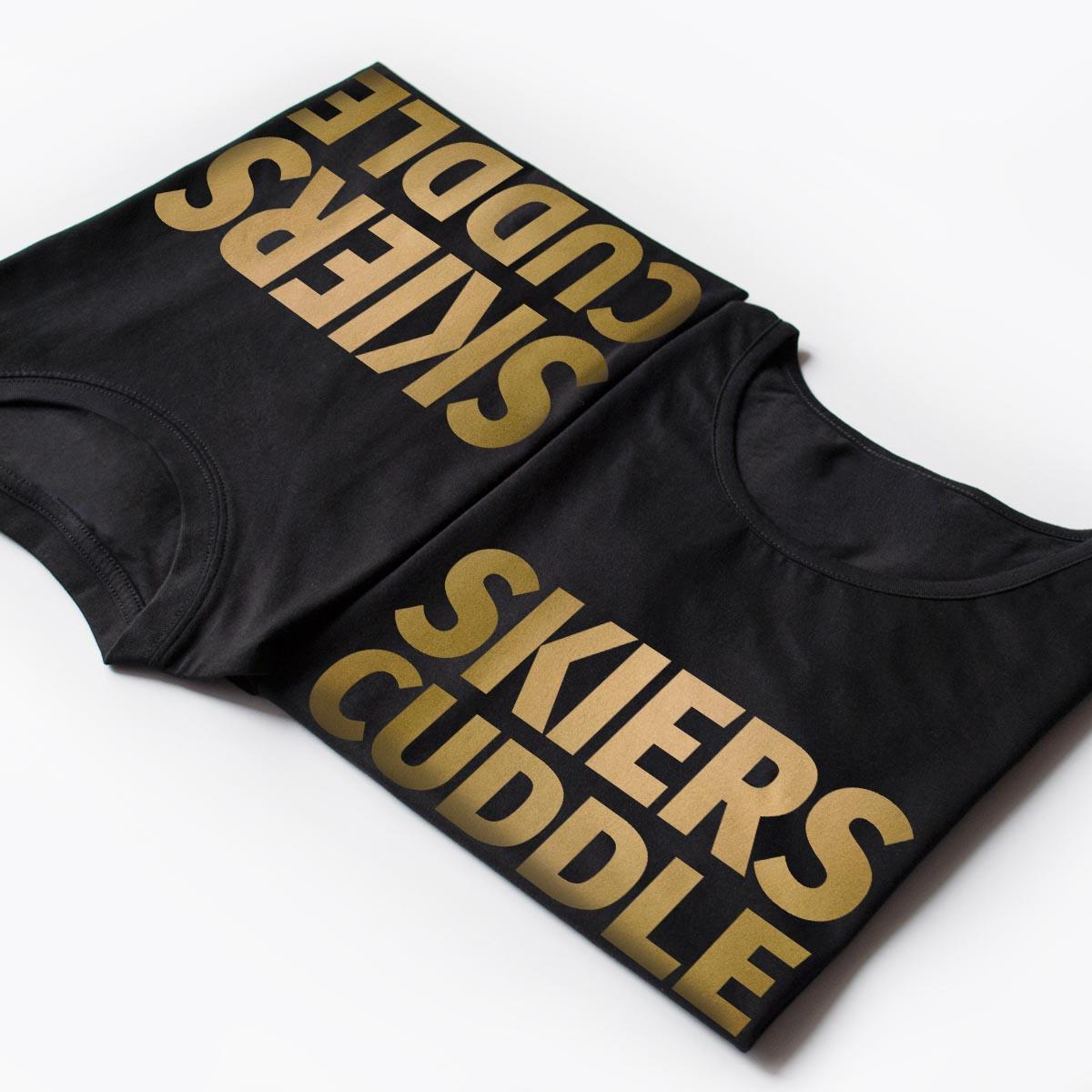 Tricouri cupluri - Skiers Love gold 2