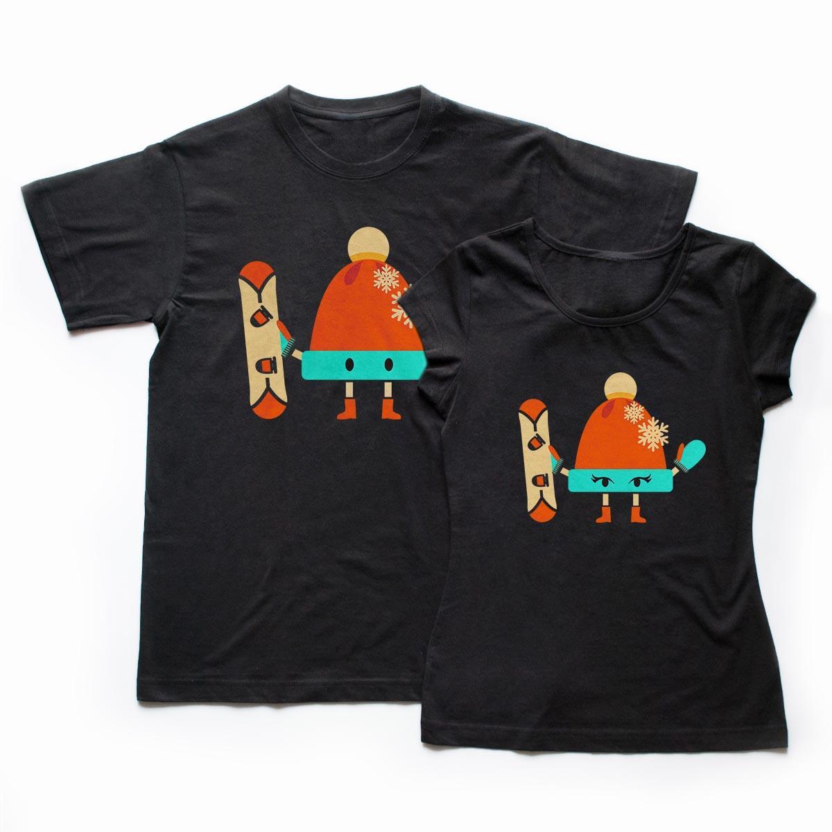 Tricouri cupluri - Snowboard Time 2