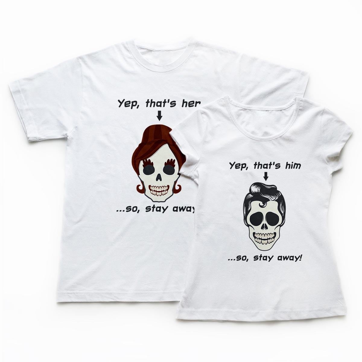Tricouri cupluri - The Skulls 1
