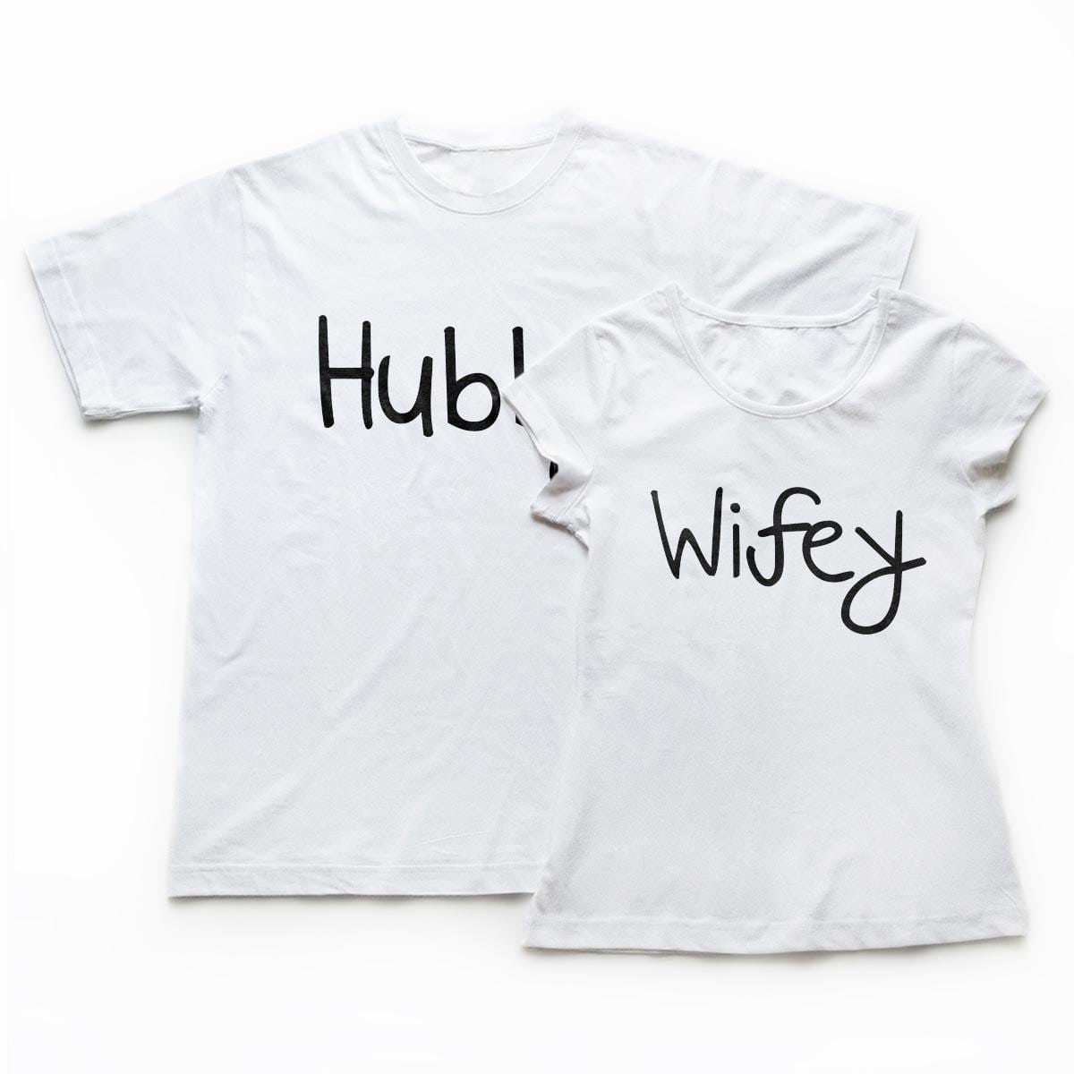 Tricouri cupluri - Wifey & Hubby 1