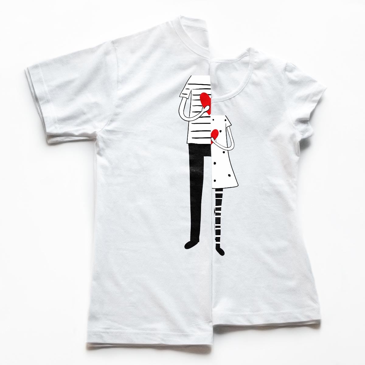 Tricouri cupluri Live laugh love 1