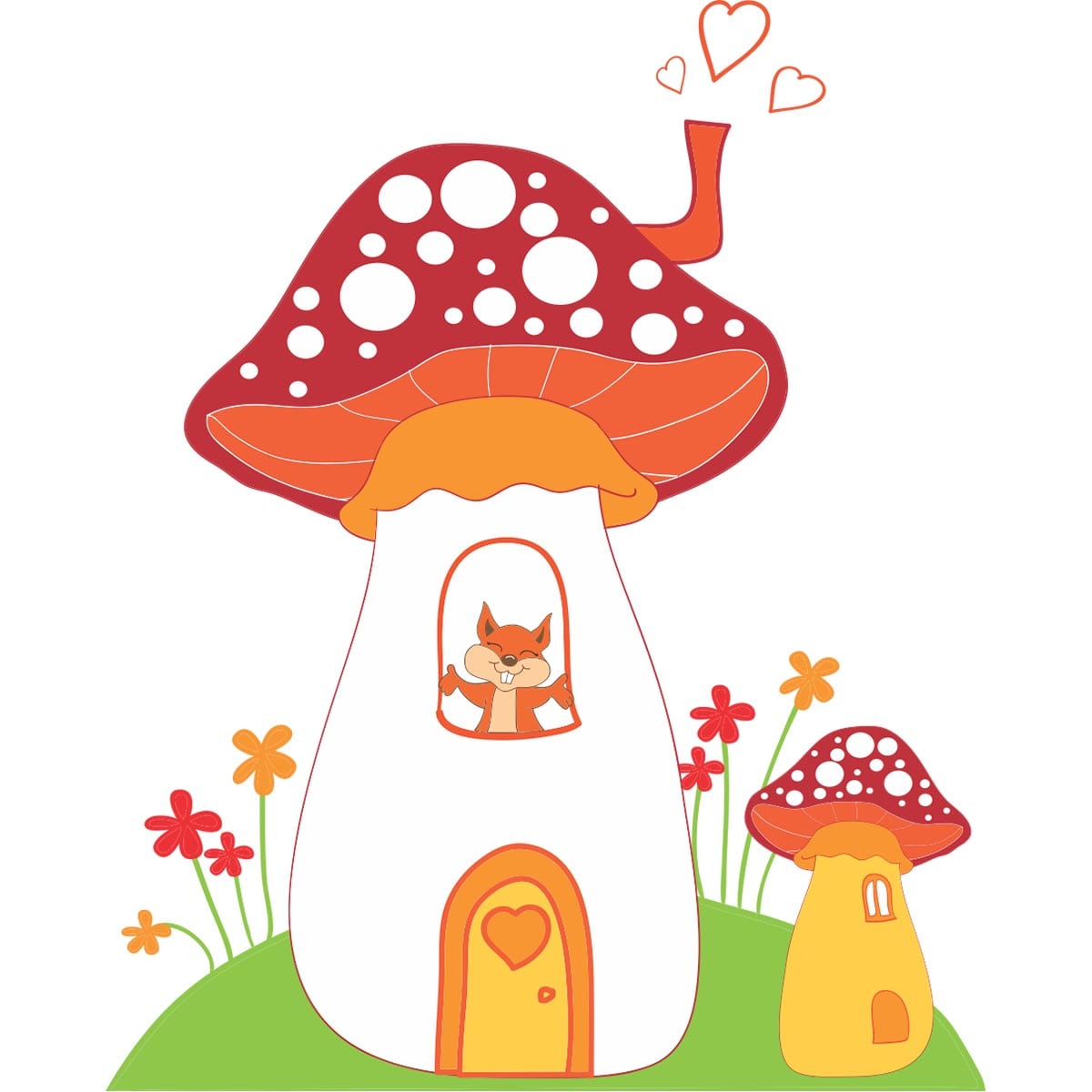 Stckere perete copii Ciupercuta cu vulpe 1