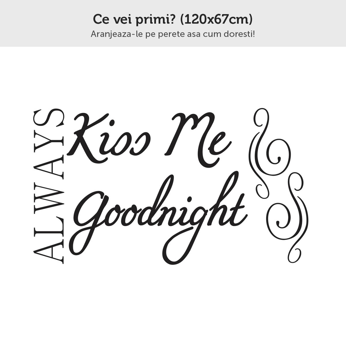 Sticker perete Always Kiss Me Goodnight 3
