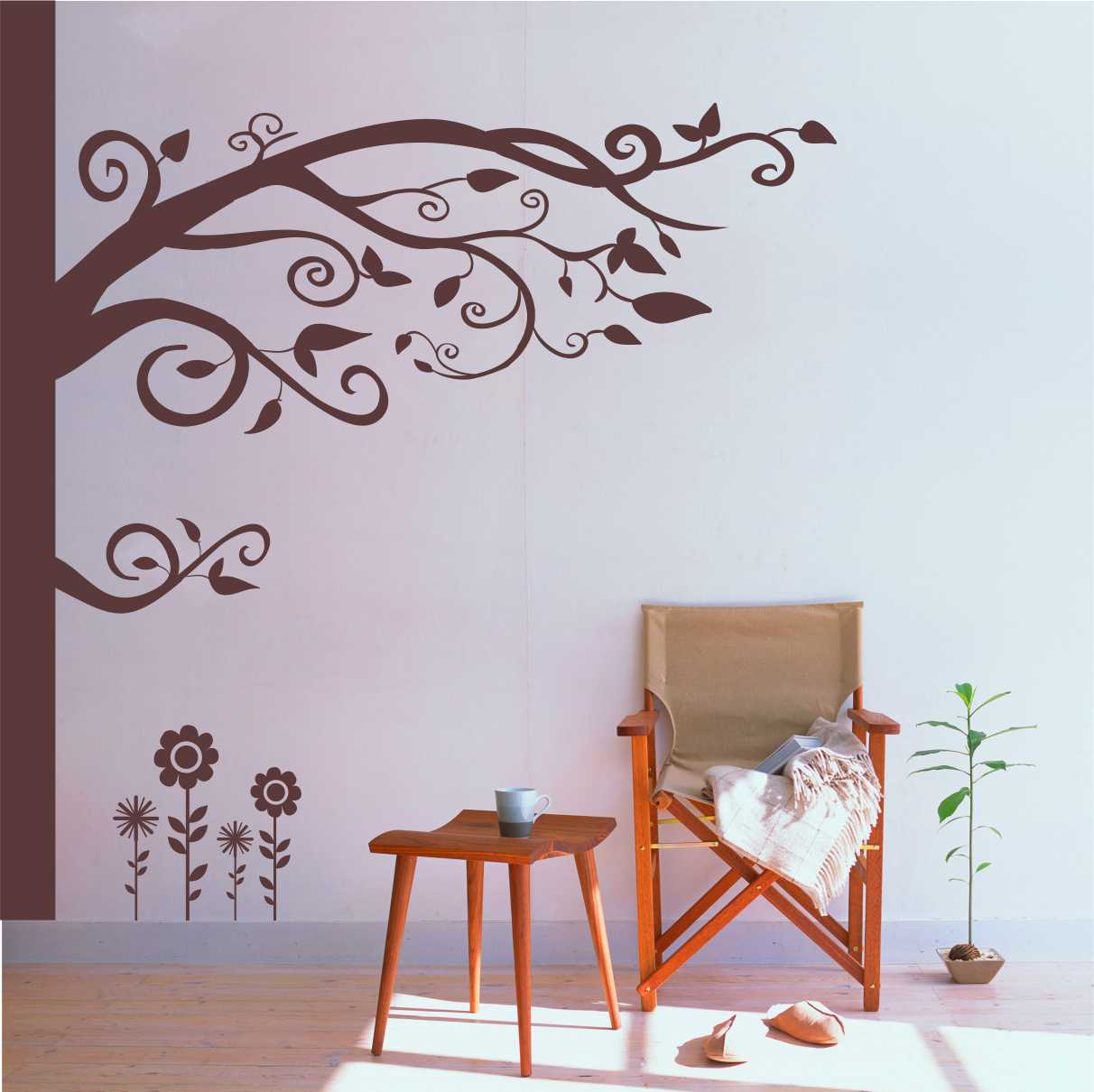 Sticker perete Copac cu ramuri 1