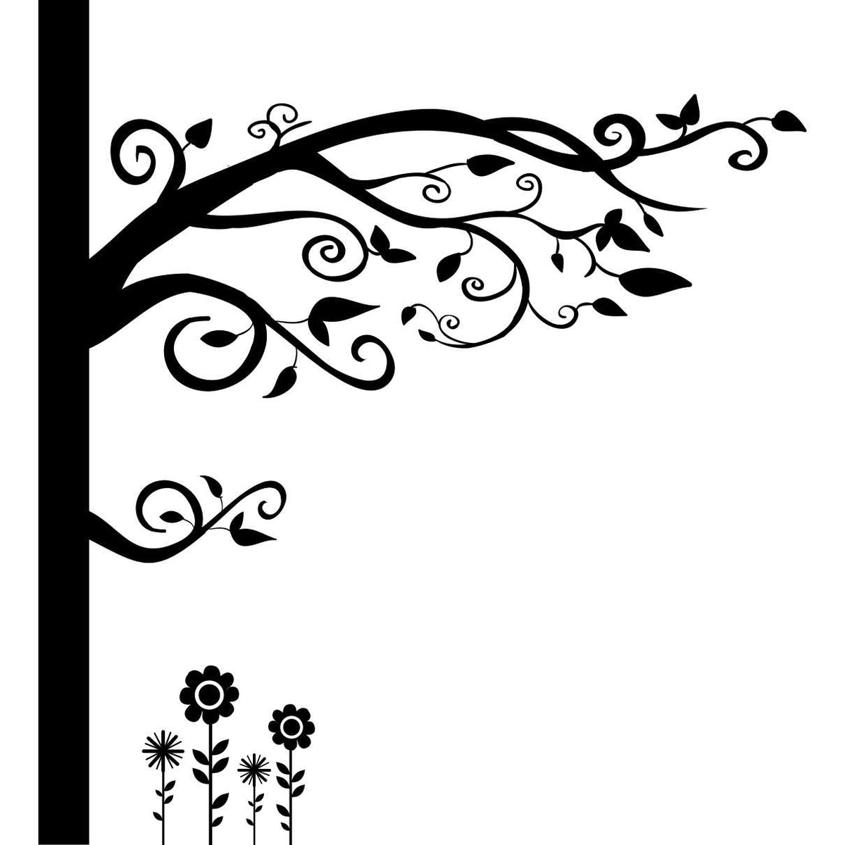 Sticker perete Copac cu ramuri 2
